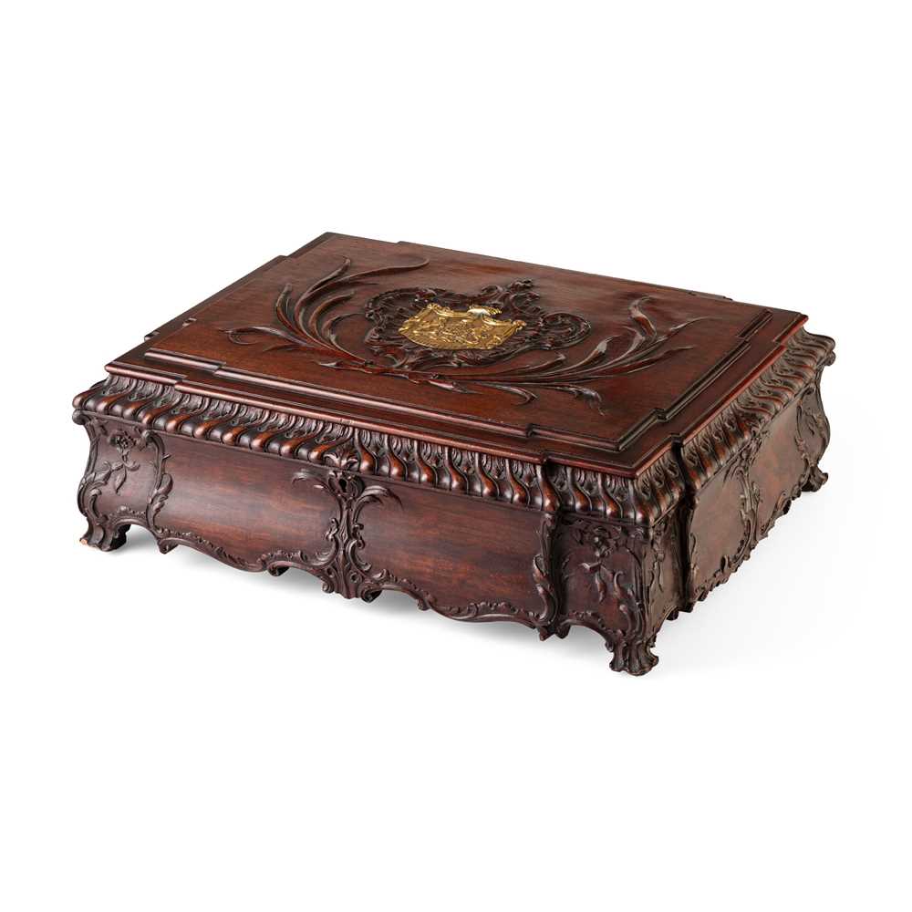 GEORGE III STYLE MAHOGANY BOX,