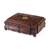 GEORGE III STYLE MAHOGANY BOX,