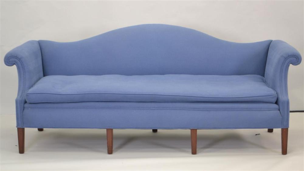 GEORGE III STYLE MAHOGANY CAMELBACK