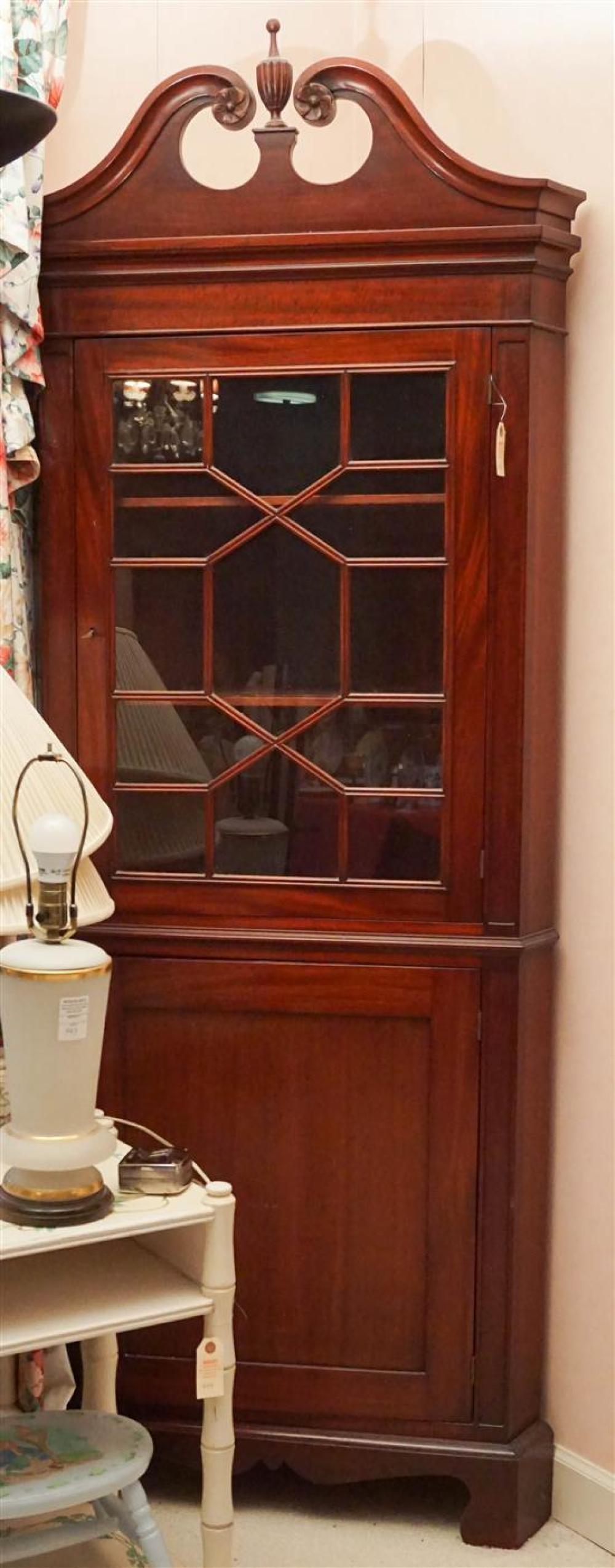 GEORGE III STYLE MAHOGANY CORNER