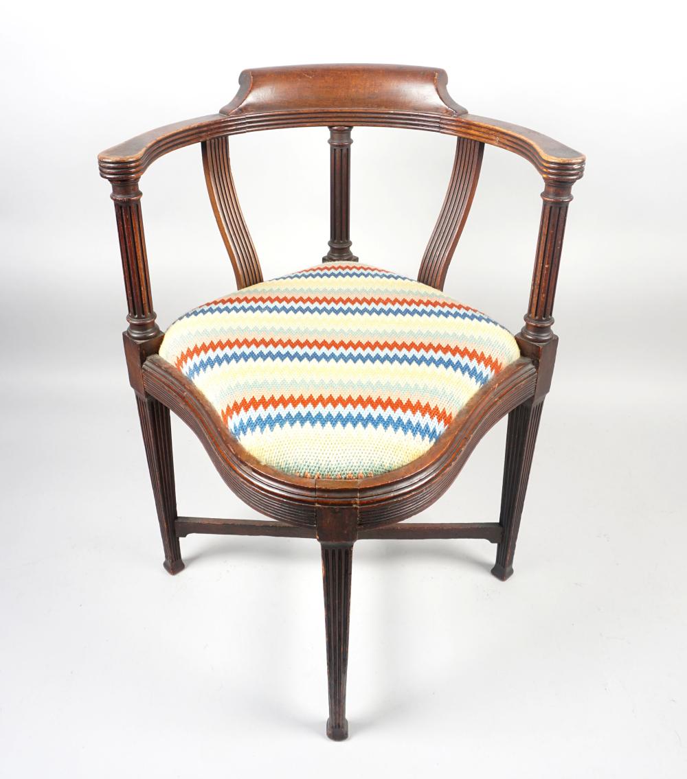 GEORGE III STYLE MAHOGANY CORNER