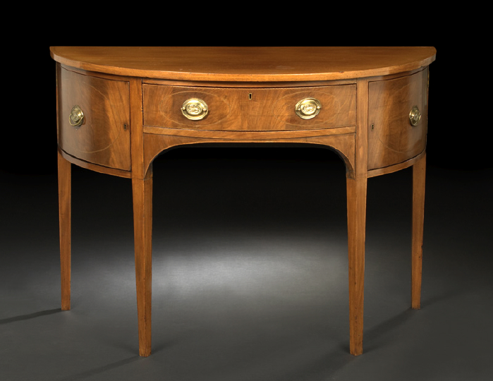 George III-Style Mahogany Demi-lune