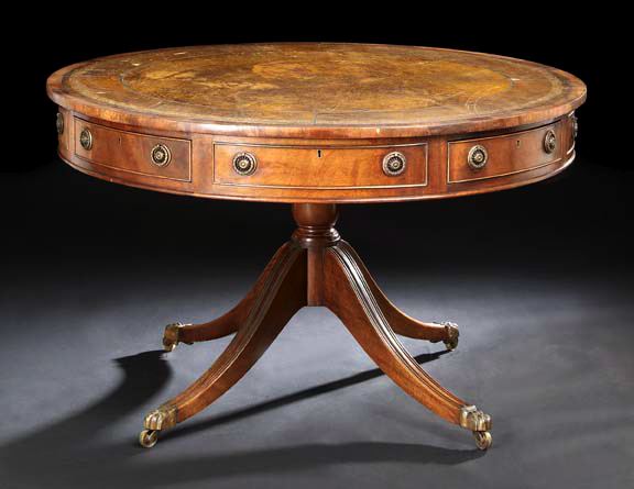 George III-Style Mahogany Drum