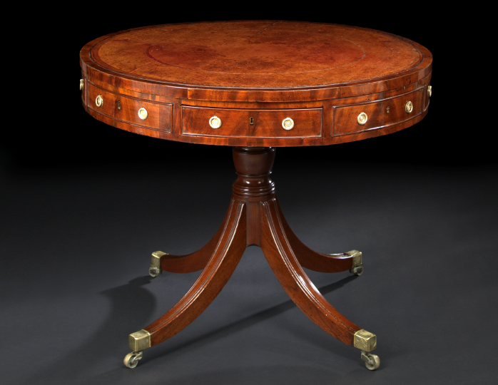 George III-Style Mahogany Drum