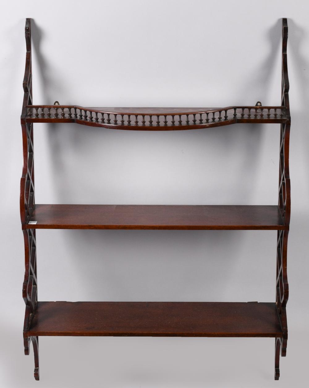 GEORGE III STYLE MAHOGANY HANGING
