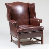 GEORGE III STYLE MAHOGANY LEAT