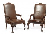 GEORGE III-STYLE MAHOGANY LEAT