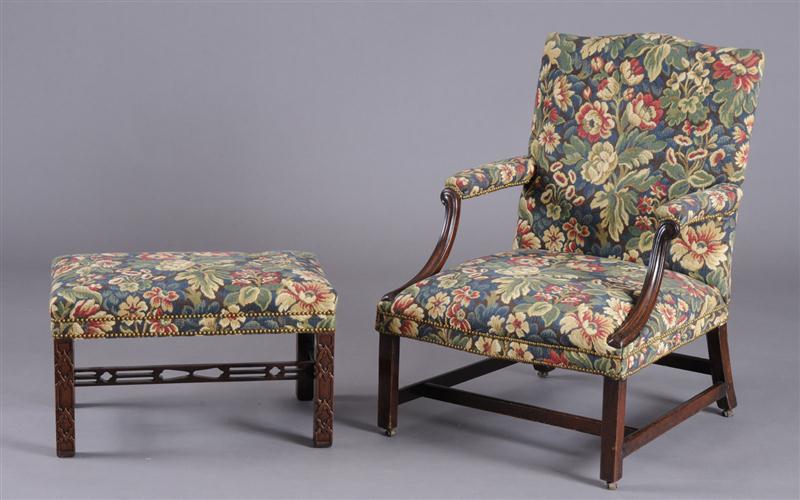 GEORGE III STYLE MAHOGANY LIBRARY