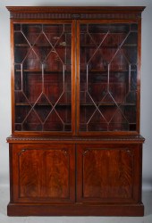 GEORGE III STYLE MAHOGANY LIBR