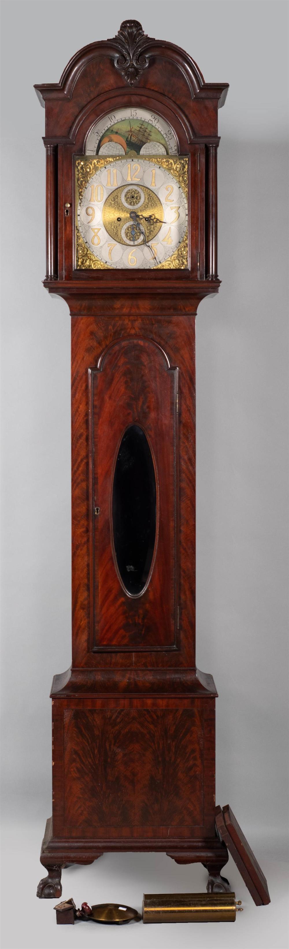 GEORGE III STYLE MAHOGANY TALL CASE