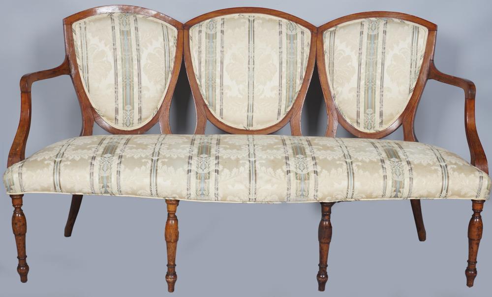 GEORGE III STYLE MAHOGANY TRIPLE