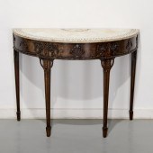 GEORGE III STYLE MARBLE TOP DE