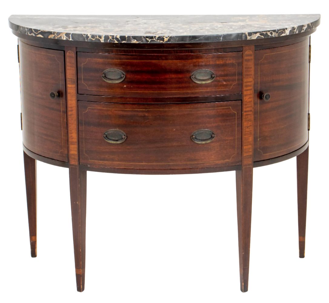 GEORGE III STYLE MARBLE TOPPED