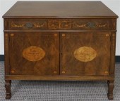 GEORGE III STYLE MARQUETRY MAH