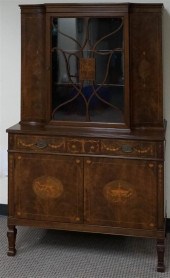 GEORGE III STYLE MARQUETRY MAH