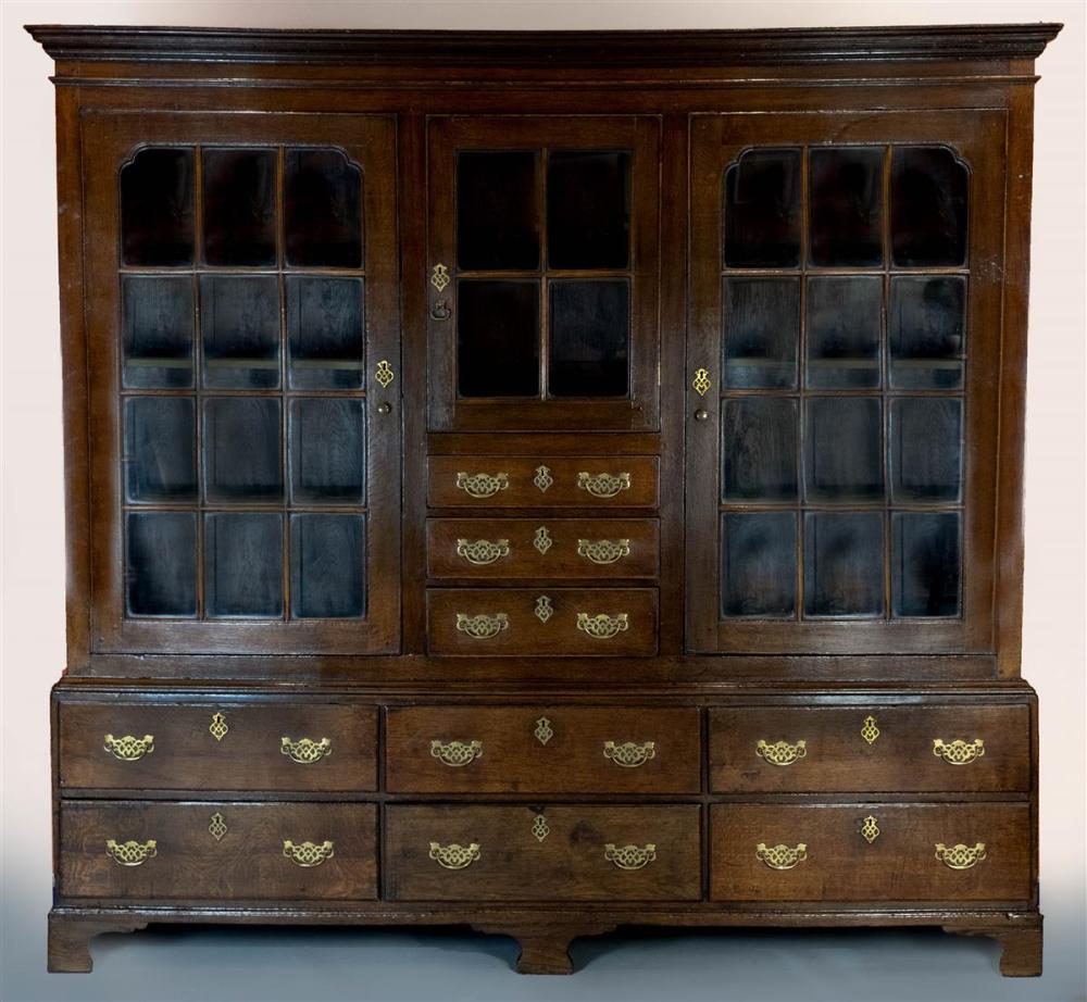 GEORGE III STYLE OAK LIBRARY