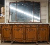 GEORGE III STYLE OAK MARBLE TO