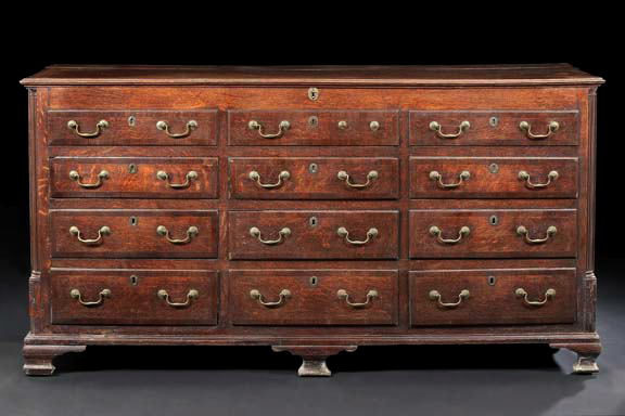 George III-Style Oak Mule Chest, 