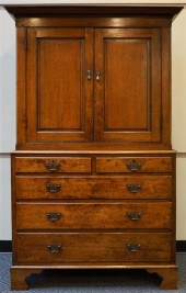 GEORGE III STYLE OAK TWO-PART