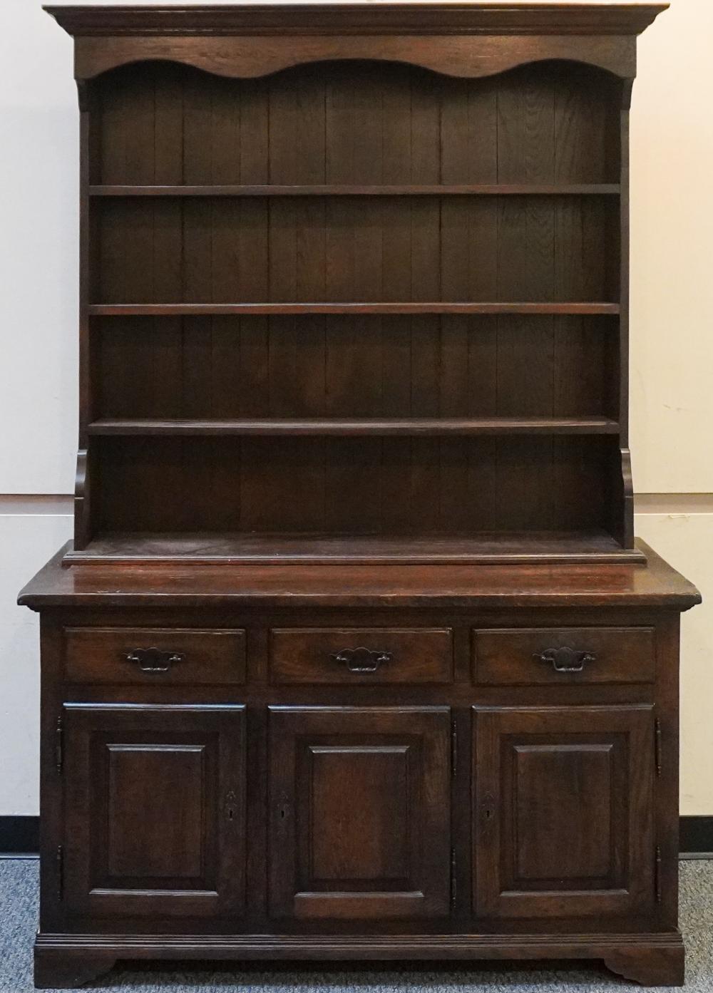 GEORGE III STYLE OAK TWO-PART