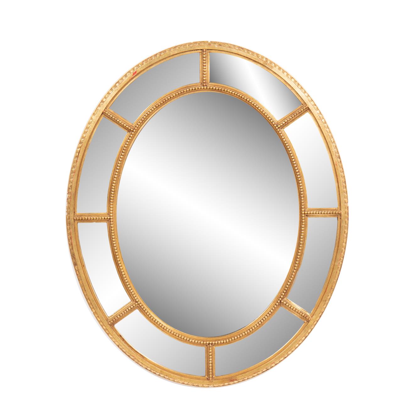 GEORGE III STYLE OVAL GILTWOOD
