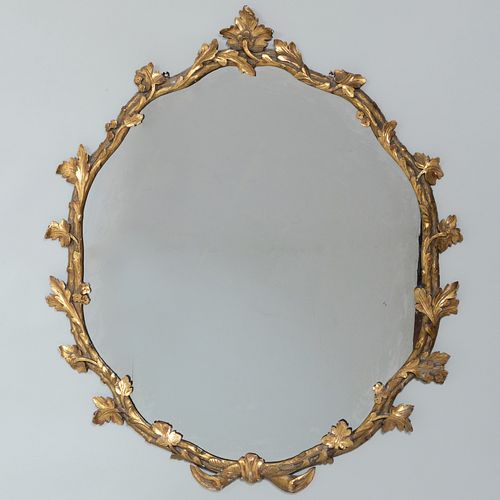 GEORGE III STYLE OVAL GILTWOOD