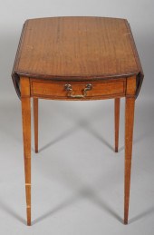 GEORGE III STYLE SATINWOOD PEM