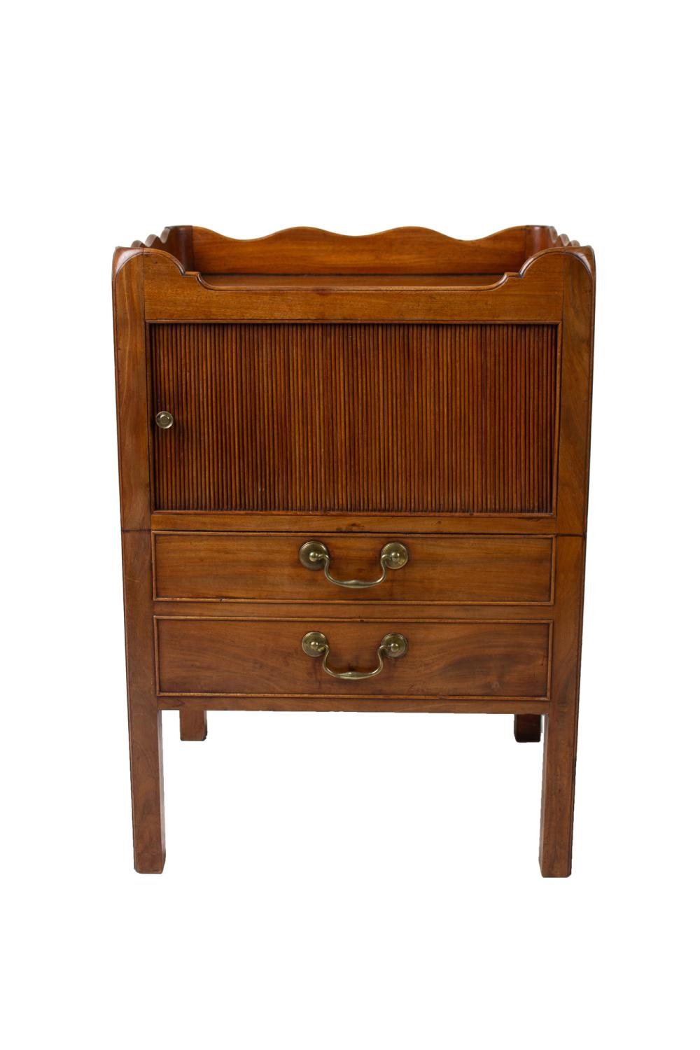 GEORGE III STYLE WALNUT BEDSIDE