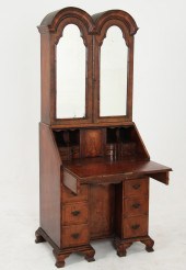 GEORGE III STYLE WALNUT BUREAU