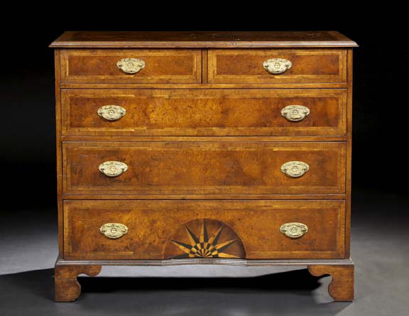 George III-Style Walnut Chest,  