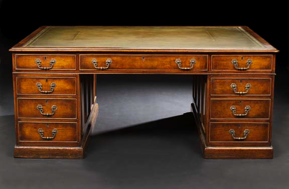 George III-Style Walnut Partner's