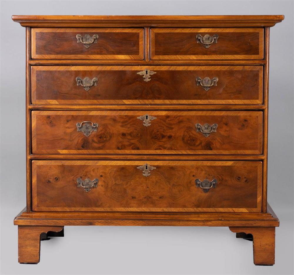 GEORGE III STYLE YEW WOOD CHEST