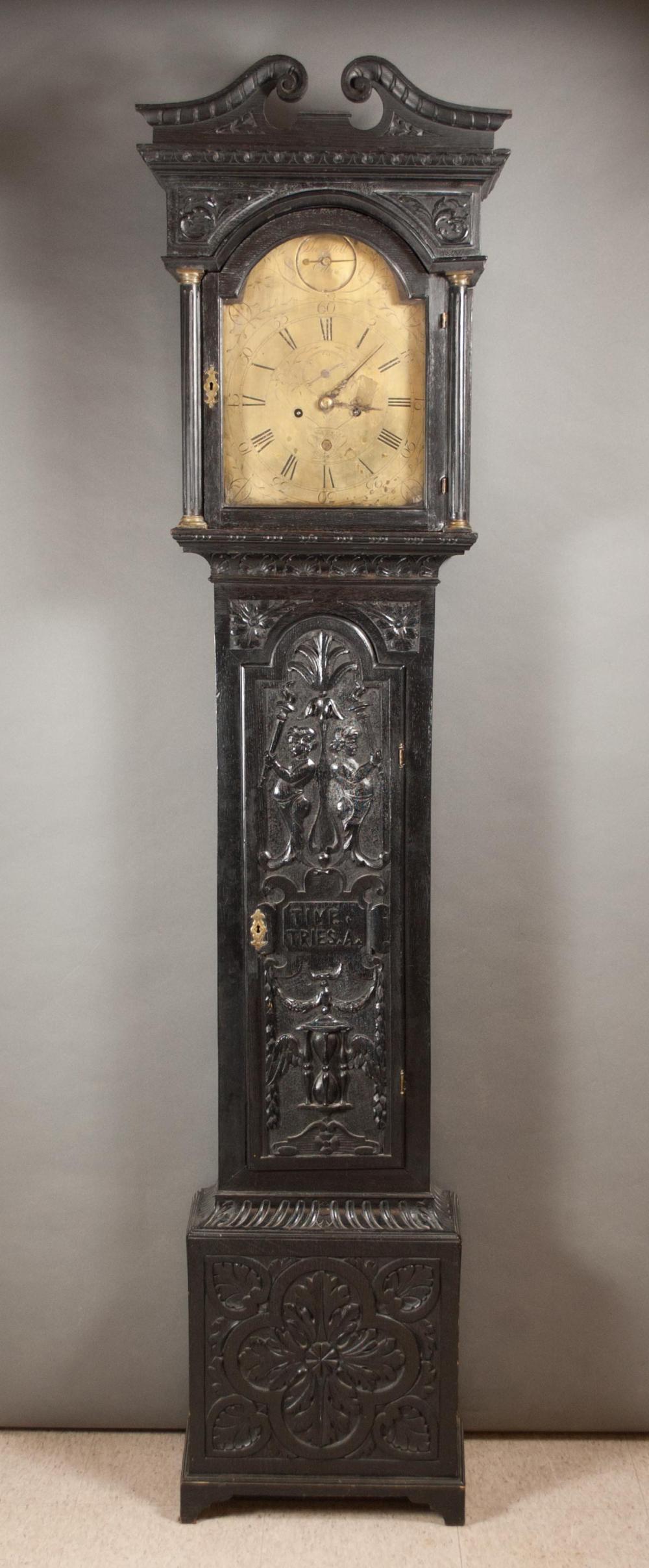 GEORGE III TALL CASE FLOOR CLOCK,