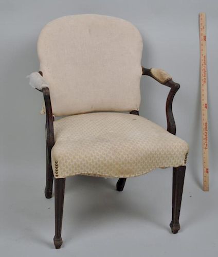 GEORGE III UPHOLSTERED OPEN ARM
