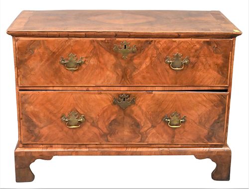 GEORGE III WALNUT AND BURL WALNUT