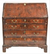 GEORGE III WALNUT SLANT FRONT