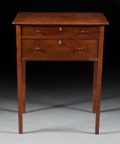 George III walnut two-drawer w