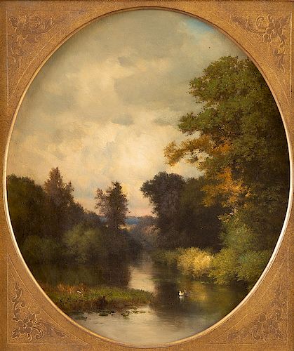 GEORGE INNESS "SOLITUDE" OIL ON