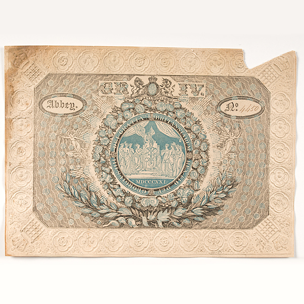 George IV Certificate 1821 With