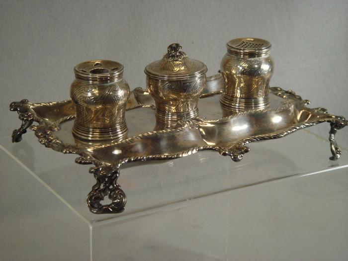 George IV English silver desk