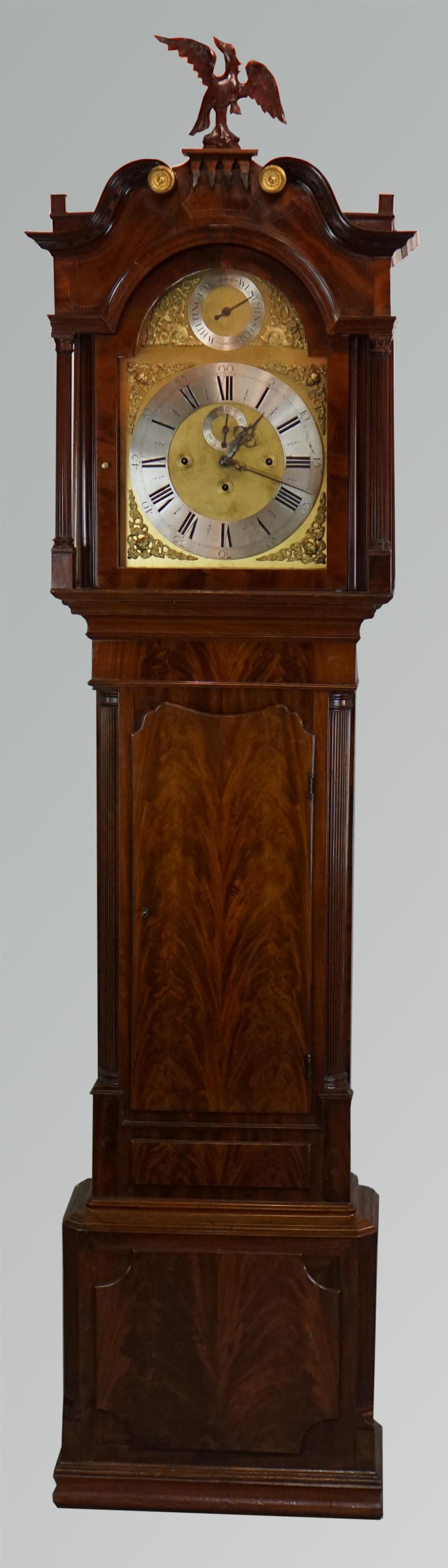 GEORGE IV INLAID MAHOGANY TALL CASE