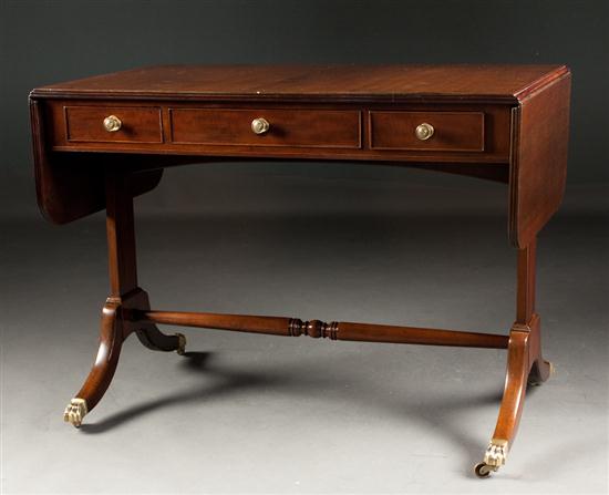 George IV mahogany drop leaf sofa