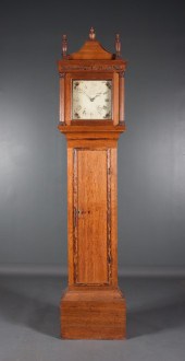 George IV oak tall-case clock