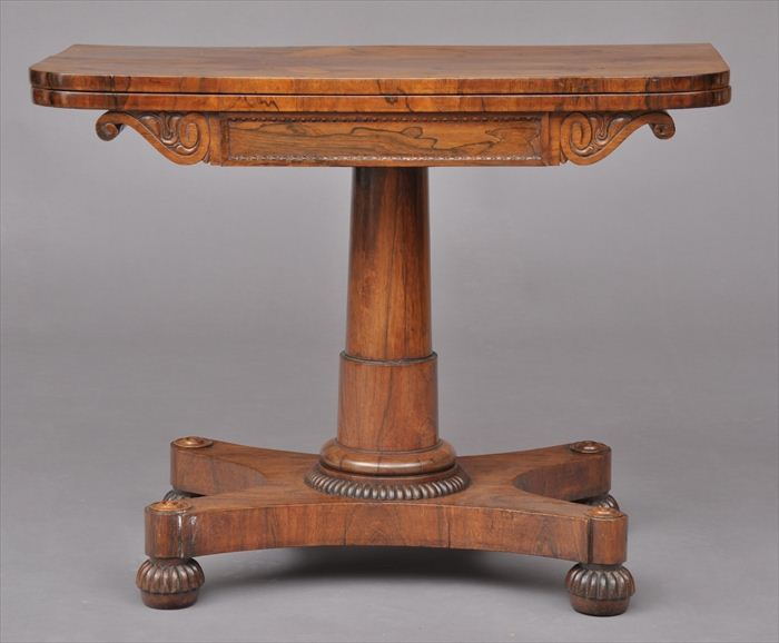 GEORGE IV ROSEWOOD GAMES TABLE