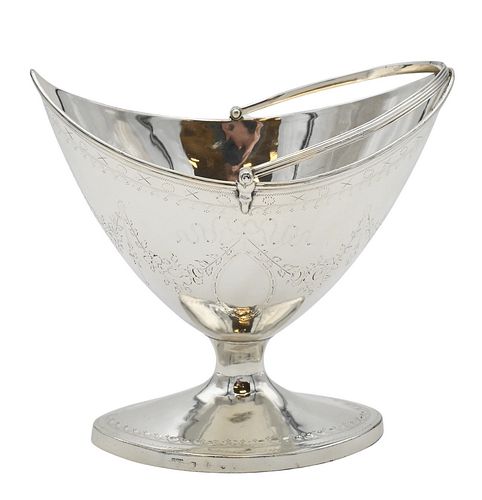 GEORGE IV SILVER SUGAR BOWL, HAVING