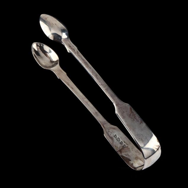 GEORGE IV SILVER SUGAR TONGS Mark