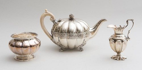 GEORGE IV SILVER TEAPOT, A GEORGE