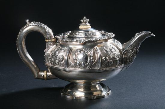 GEORGE IV SILVER TEAPOT Charles and