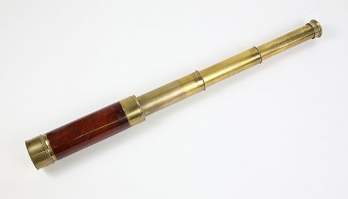 GEORGE IV THREE-DRAW TELESCOPE BY