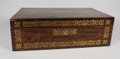 GEORGE IV WALNUT AND BRASS INL